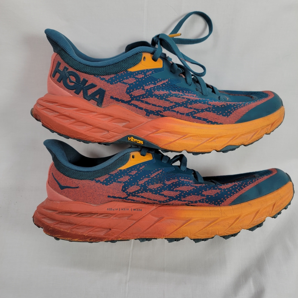 Hoka Speedgoat 5 Running Shoes Vibrant Blue and Orange Size 9b